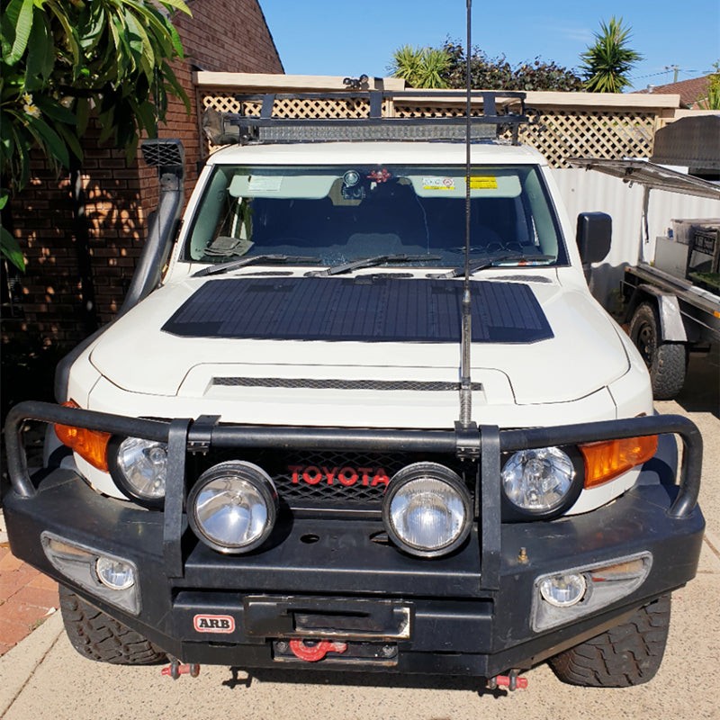 Toyota FJ Cruiser 105W 12V Lensun Hood Solar Panel ETFE Anti Glare Offroad D3