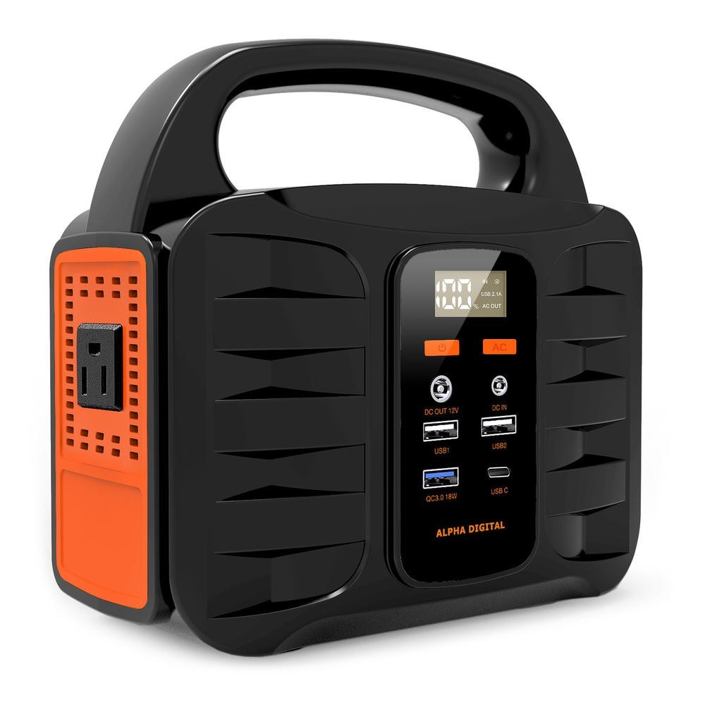 Portable 100W Lithium Ion Portable Power Station Solar AC 12V Outlet Recharge