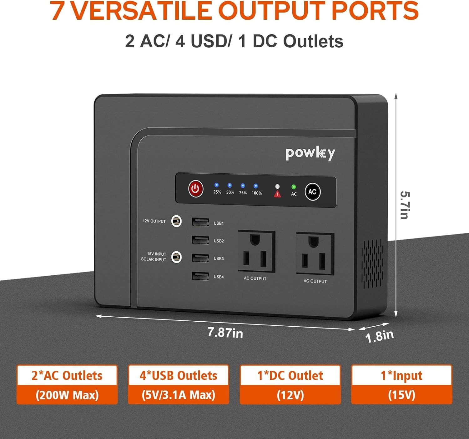 Solar Generator with Panel 200W Portable Power Station with Solar Panel 40W