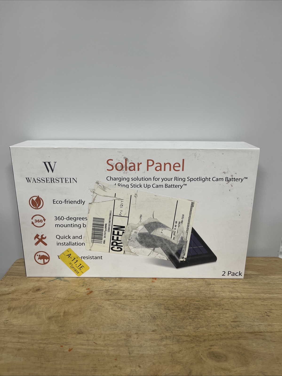 Wasserstein Ring Spotlight Cam/Ring Stick Up Cam Battery White Solar Panel 2-Pk