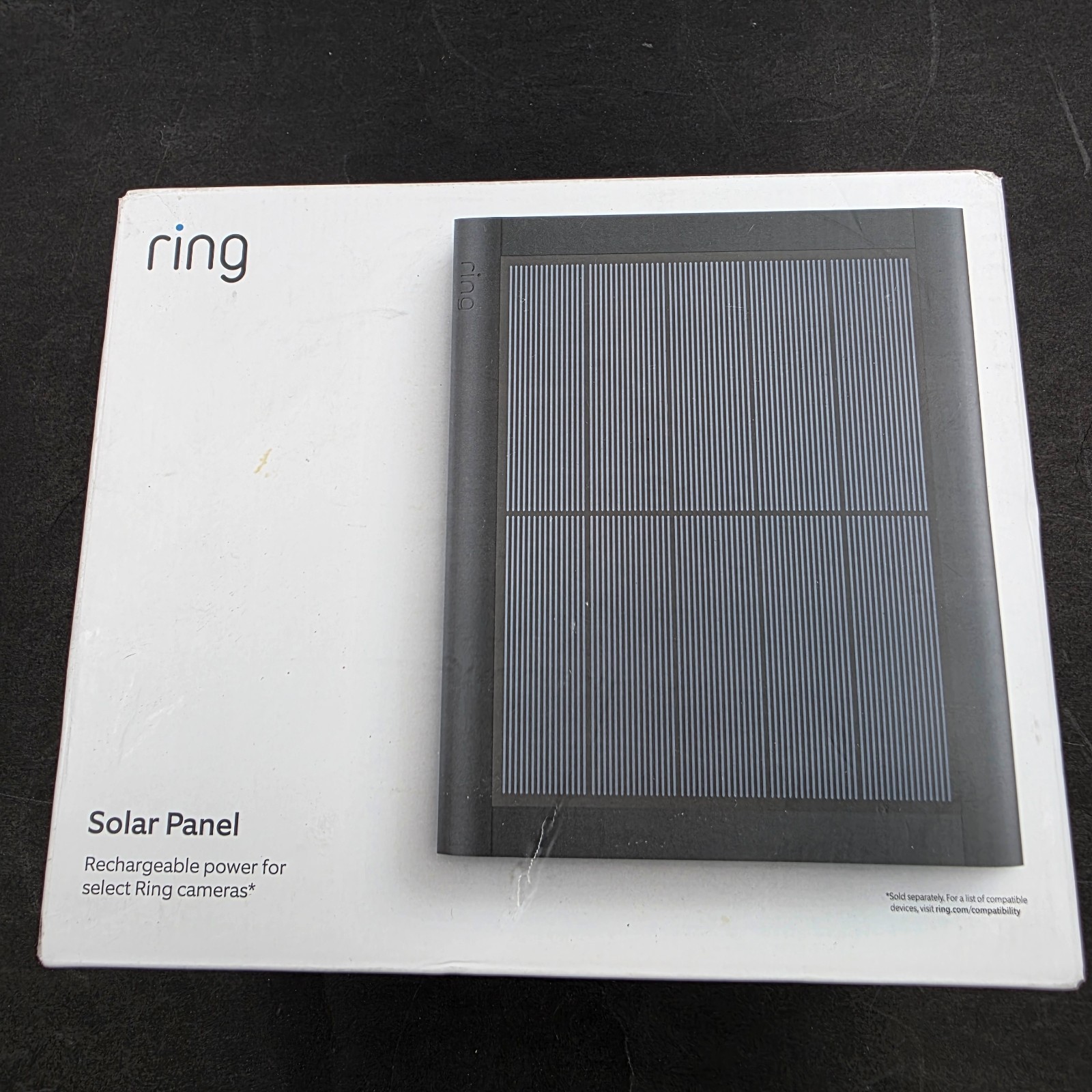 New Ring 4W 2nd Generation Solar Panel for Select Ring Security Cameras Black