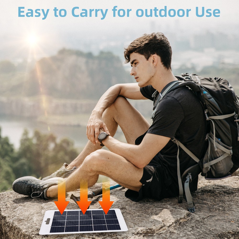 10W Mono Solar Panel For Phone Charging Camping Climbing Solar Charger Generator