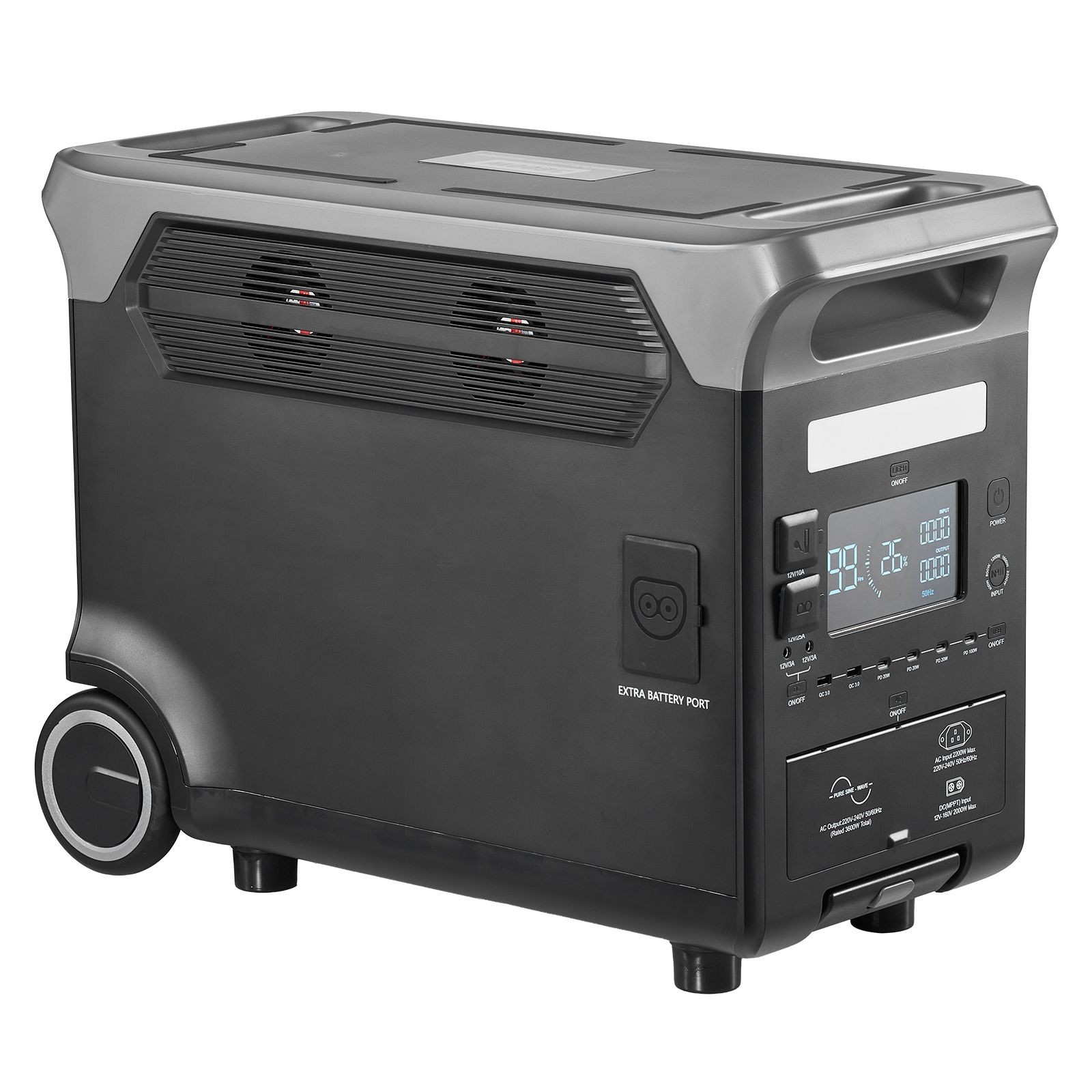 3600W 3840Wh Portable Power Station Expandable Camping