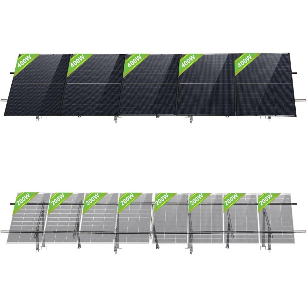 Adjustable Ground Mount Solar Panel Racking System for 5x400W or 6x300W or