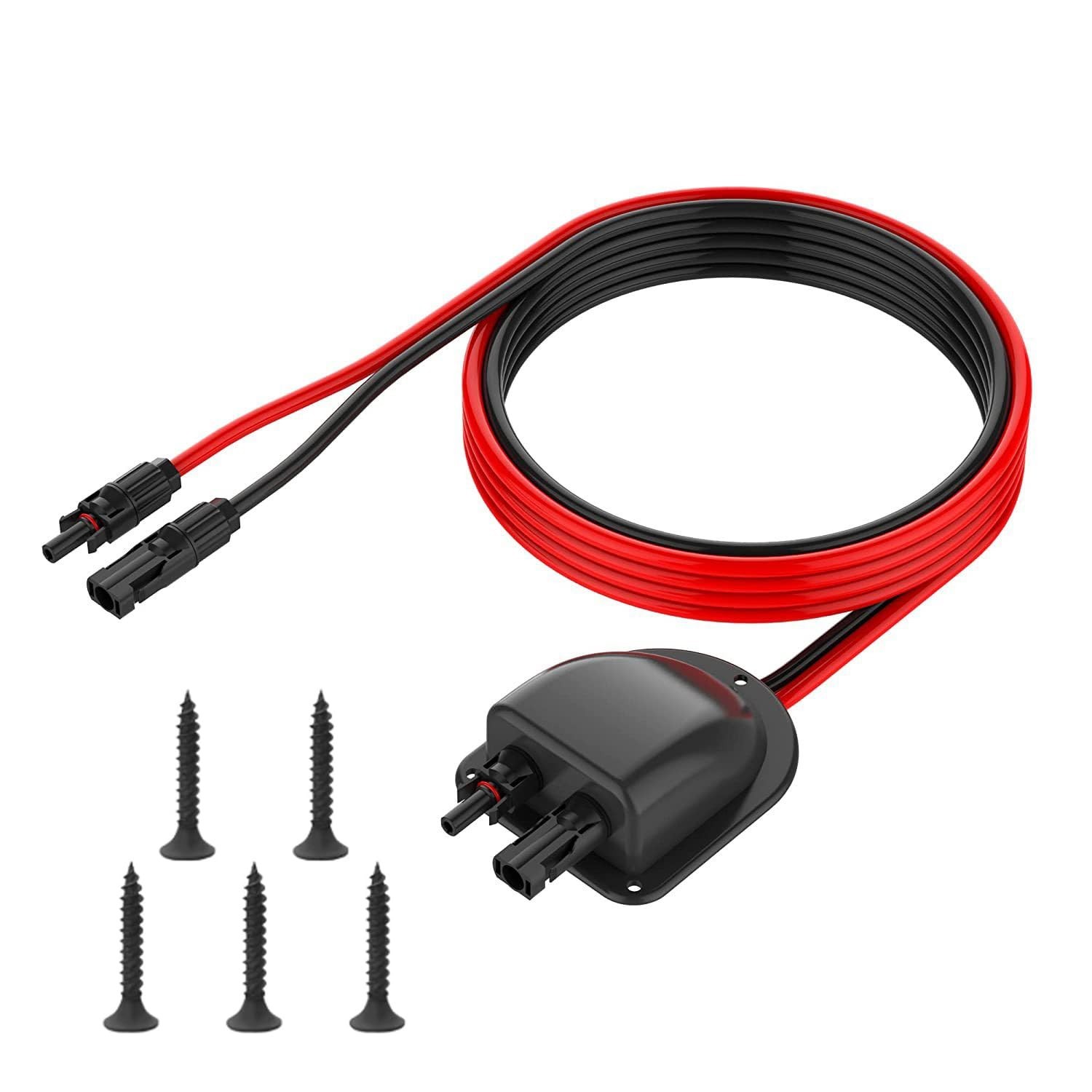 Solar Cable Entry Gland with 10AWG Extension Cable & MC4 Connectors for RV, Boat