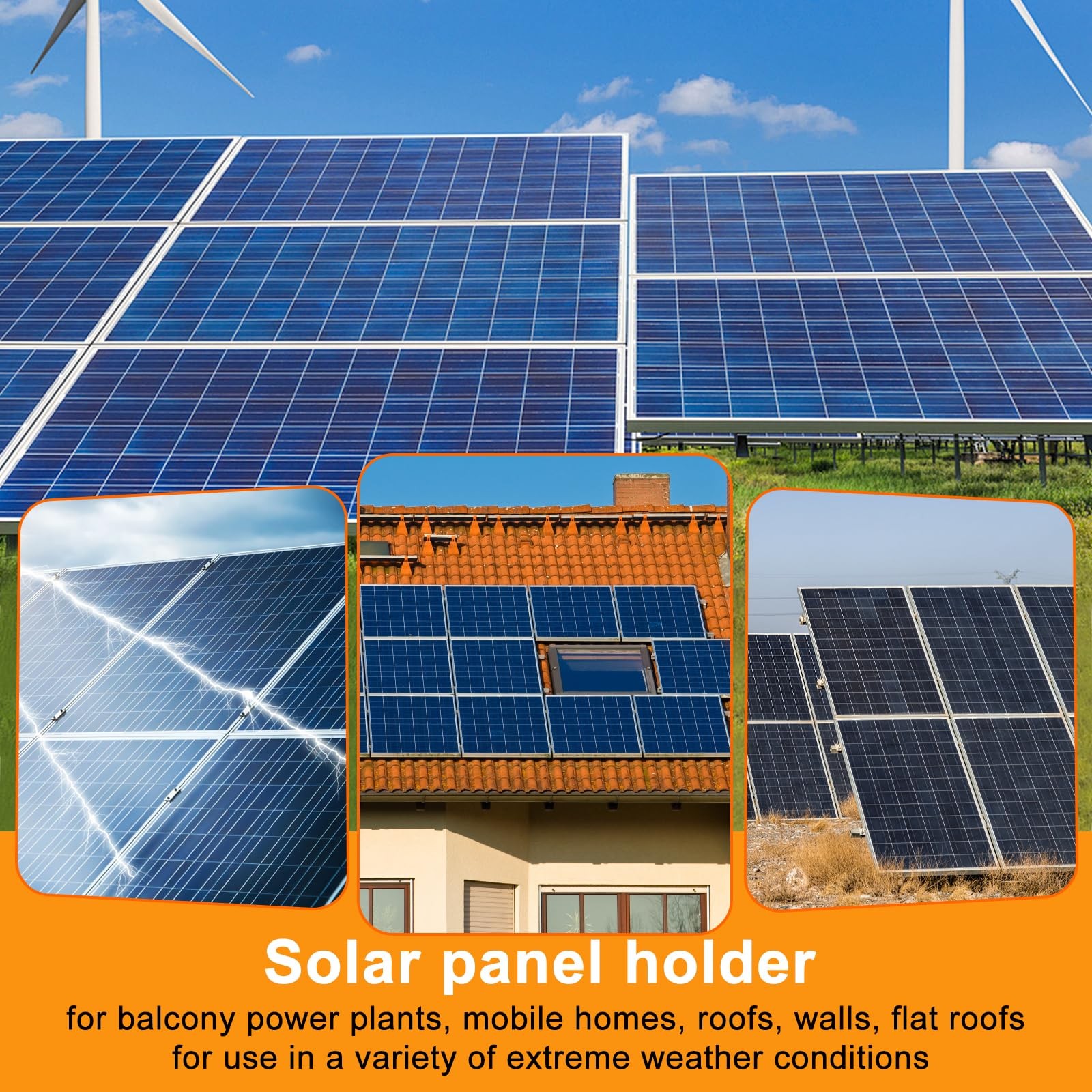 Solar Panel Mount, Aluminum Alloy Adjustable Solar Panel Tilt Mount Brackets,…