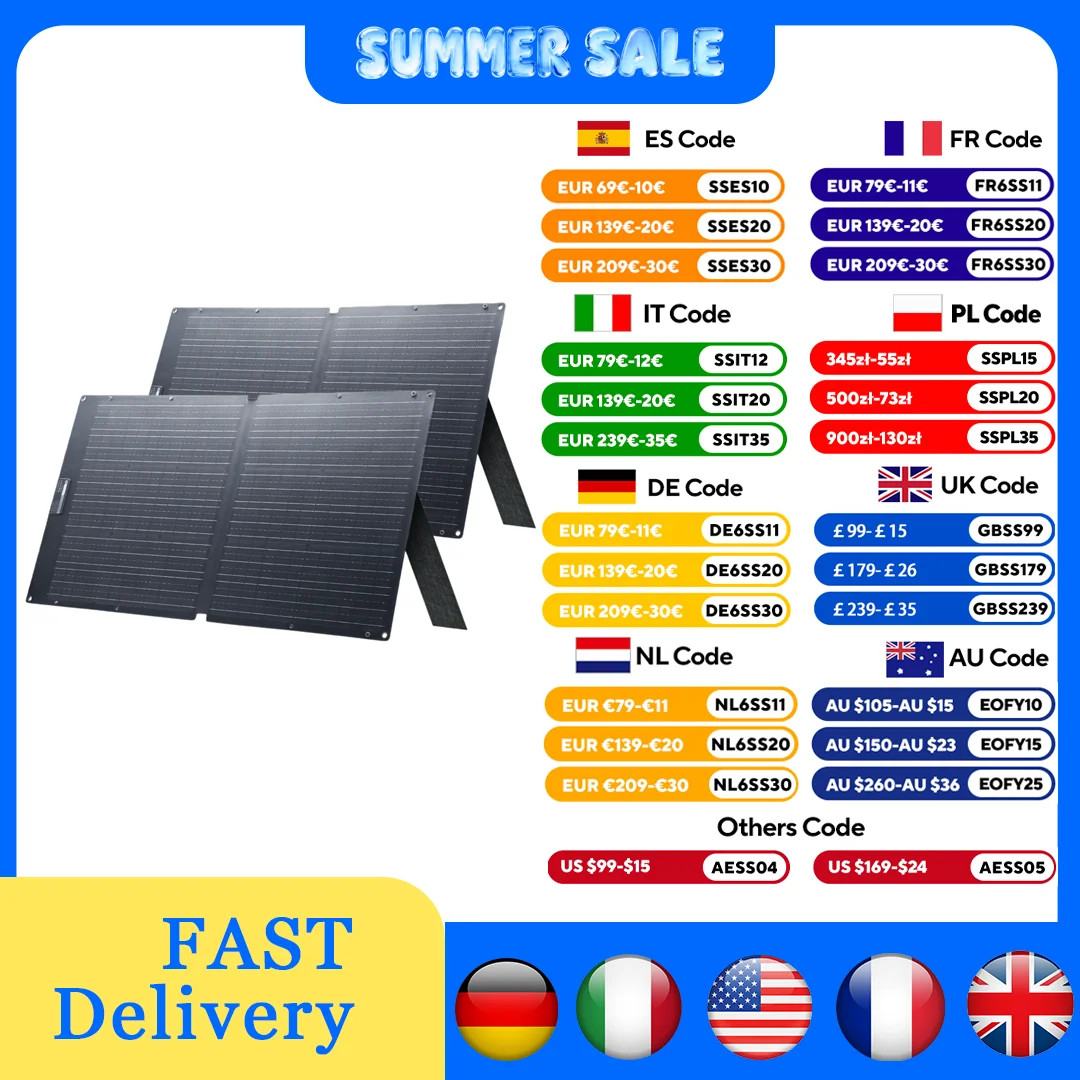 ALLPOWERS SE100 100W Solar Panel 100W/200W IP68 Waterproof Monocrystalline