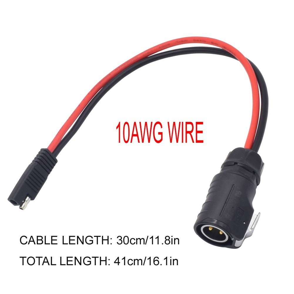 High Current 10AWG 2 Pin to SAE Cable – Ideal for Grand Design RV Solar Ports
