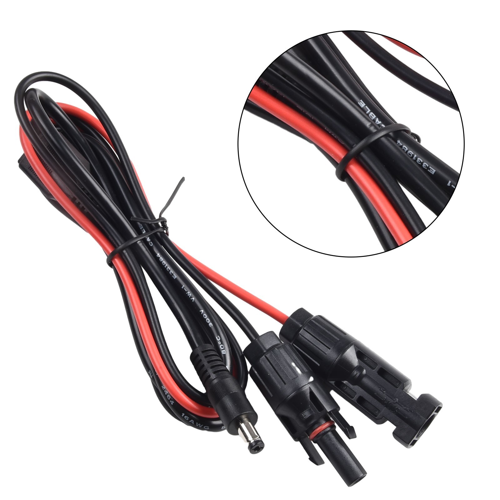 DC5521 to PV Panel Connector Cable 1.5m 16 For AWG Heavy Duty Solar Application