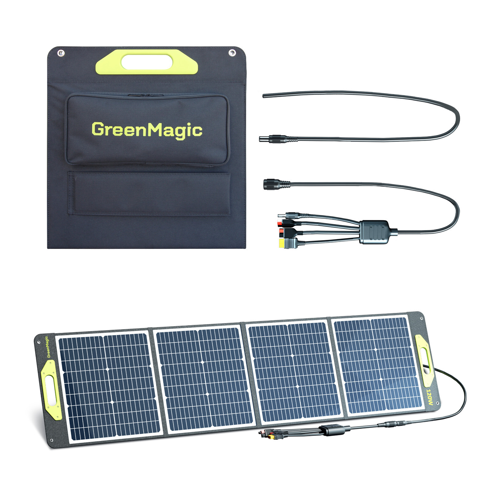 Greenmagic 120W 20V Portable Foldable Solar Panel for Generator Power Station RV