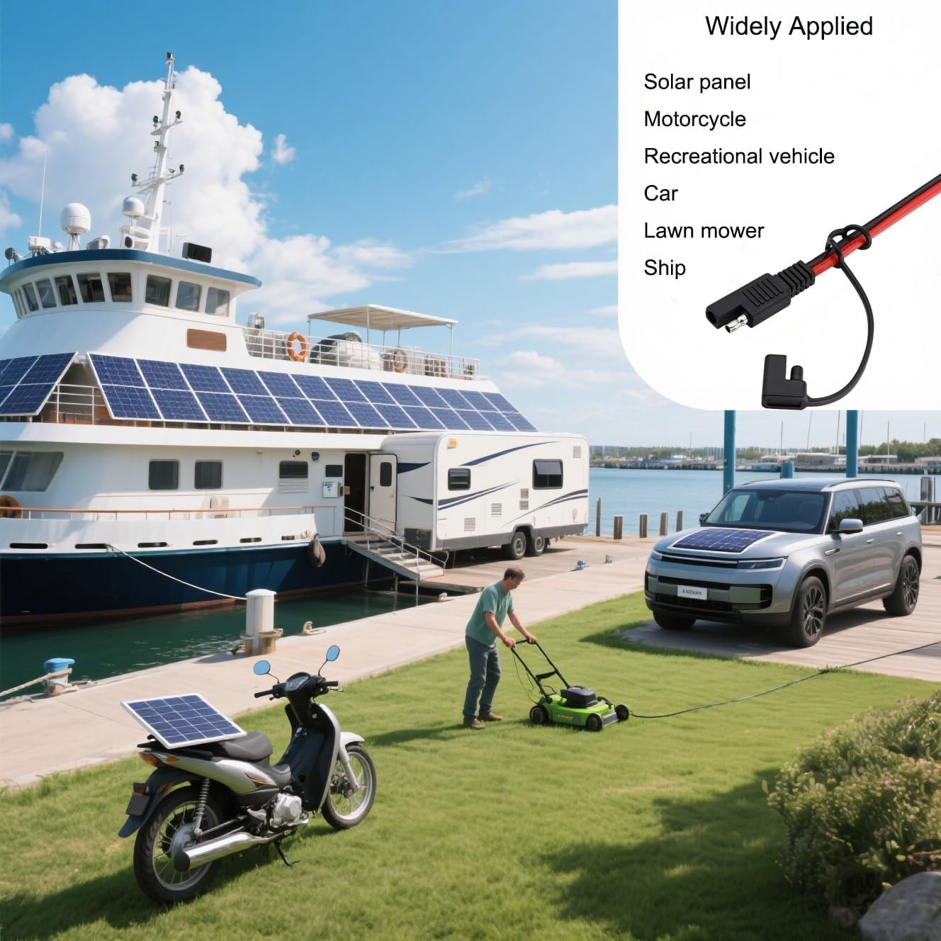 10 AWG SAE to SAE Disconnect Cables, Ideal for Solar & Vehicles – 2 Pack