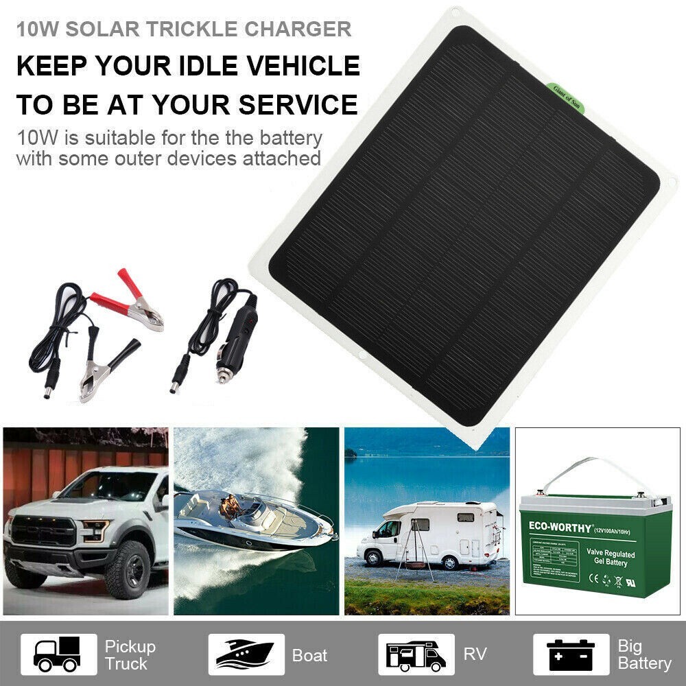 20W Solar Panel 12 Volt Trickle Battery Charger Kit For Car Van Caravan Boat