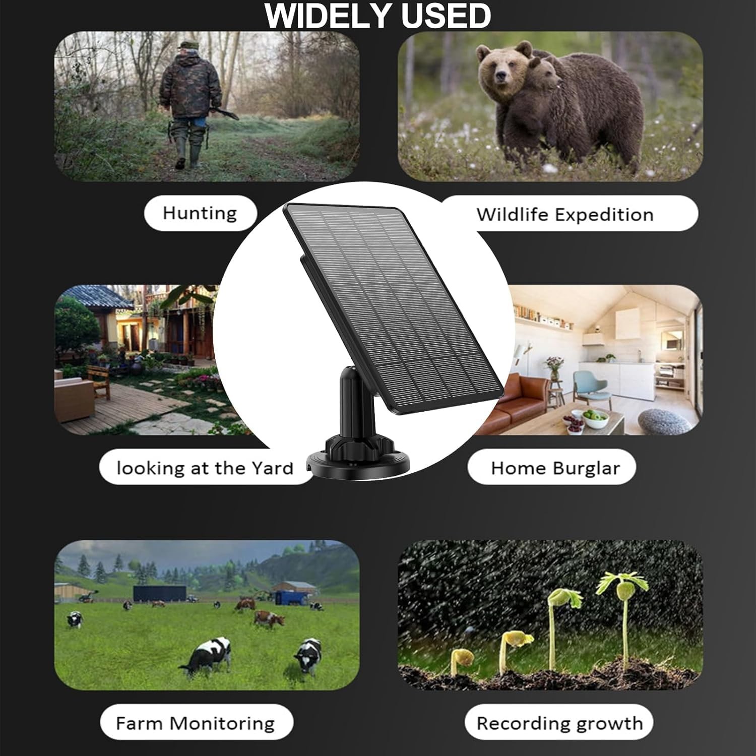Trail Solar Panel 12V/1A 6V/1.5A Solar Battery Charger Kit Built-in 5200mAH R…