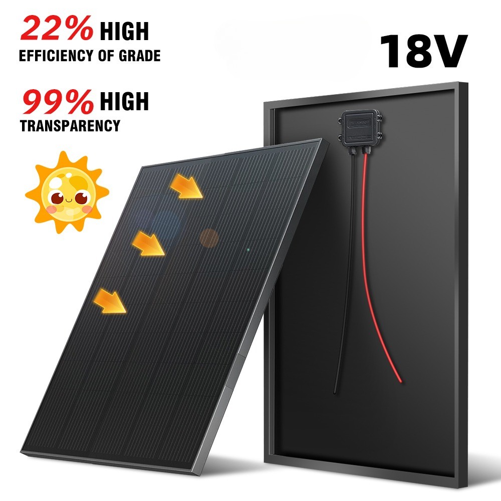 100W 200W 18V Monocrystalline Solar Panel High Efficiency Off-Grid RV Boat Home