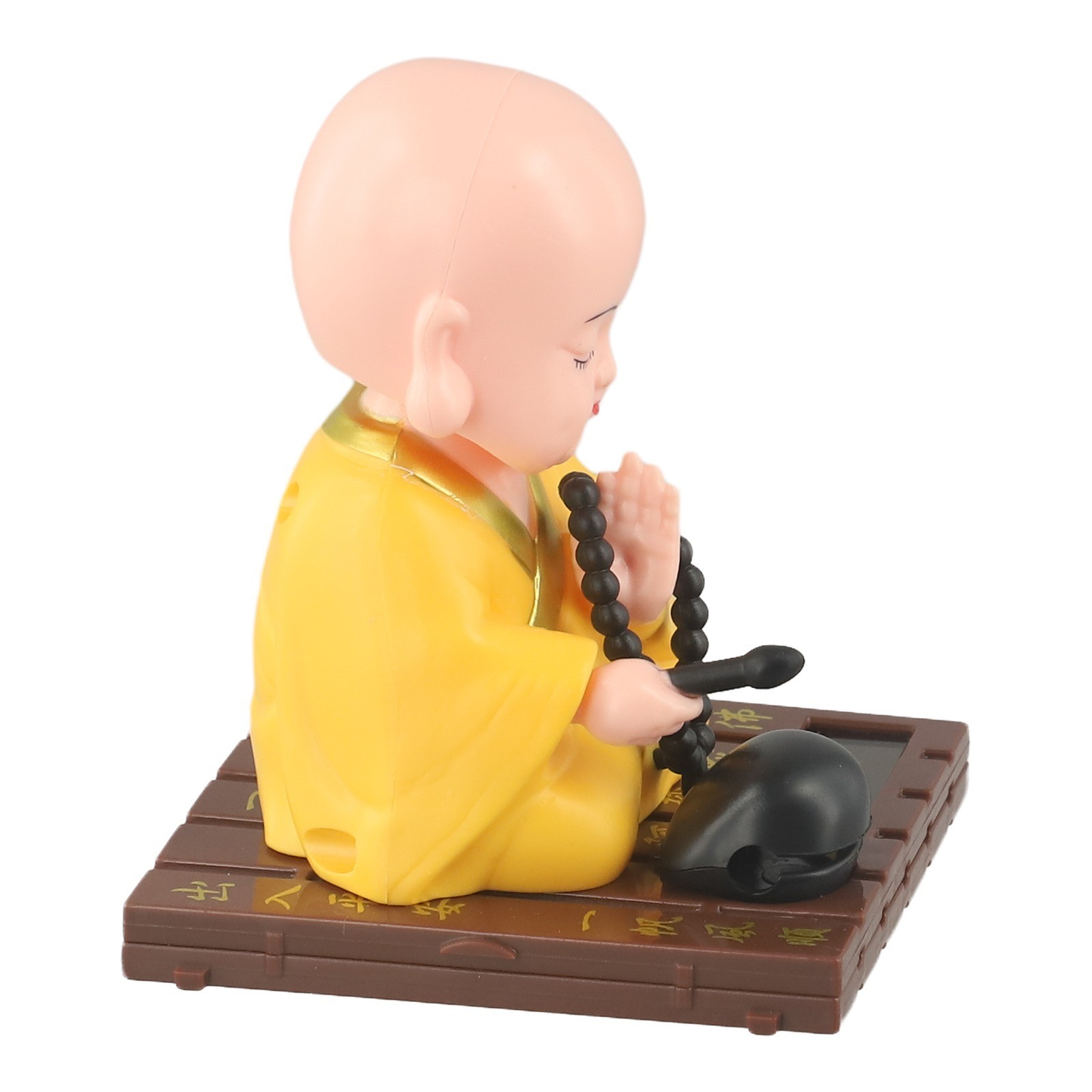 Fun Solar Monk Decoration Shaking Head Design for Cars and Home Spaces