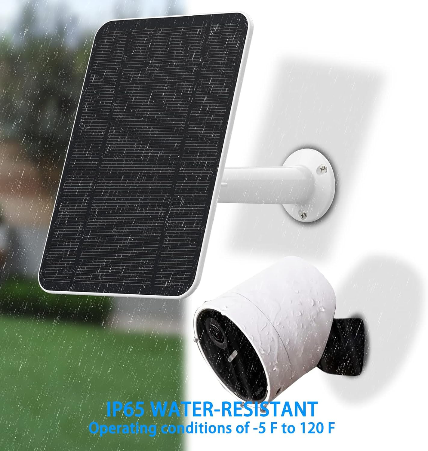 4W Solar Panel fit for Simplisafe Outdoor Camera, Includes Secure Wall Mount, IP