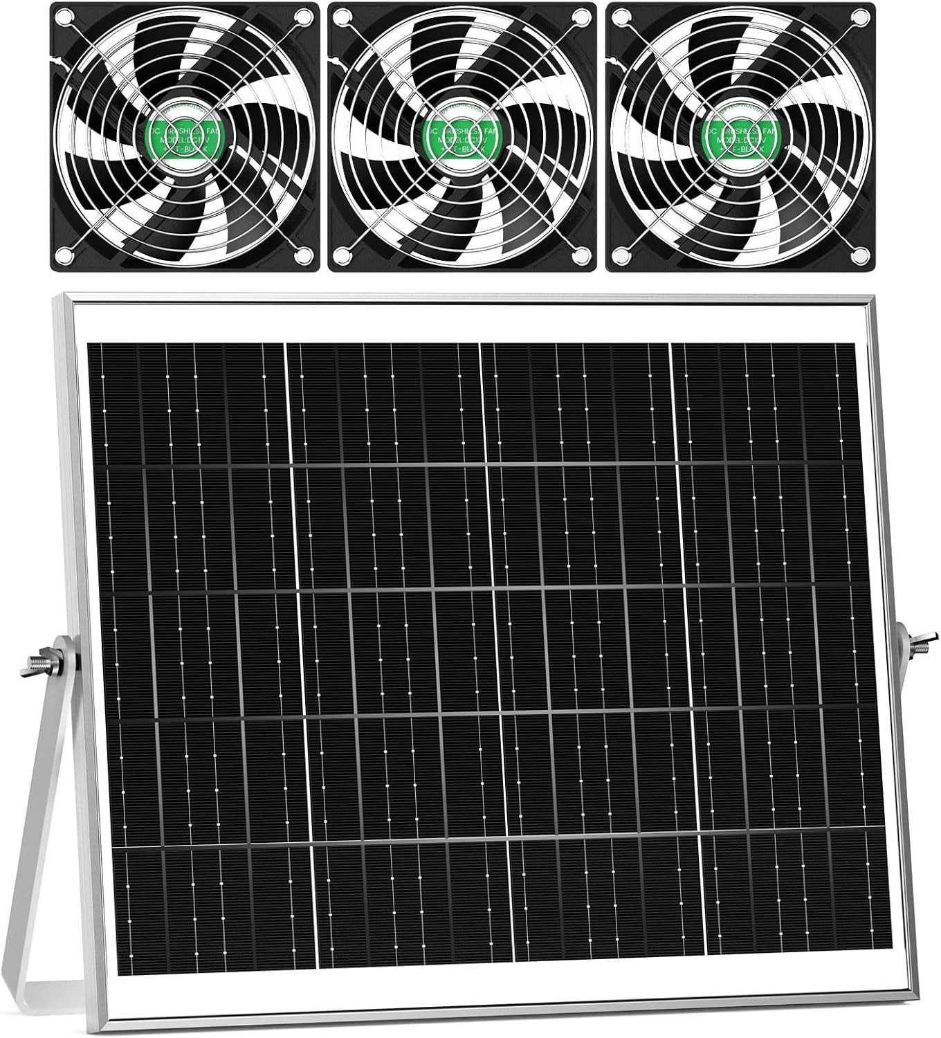 Solar Greenhouse Fan 3 Kit 30W Large Solar Powered Exhaust & Intake Fan Outdoor