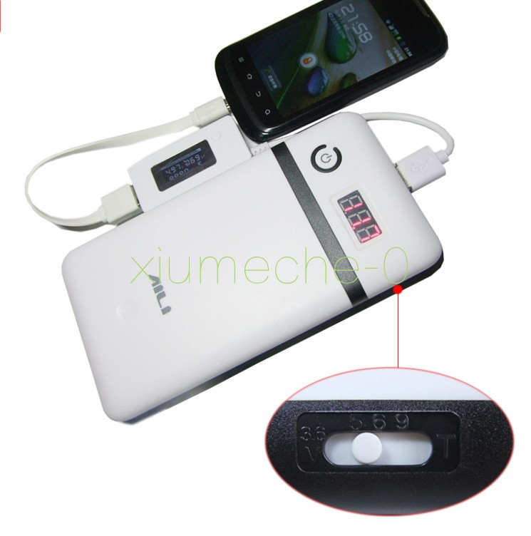 5V 12V 21V 3.3A Mobile Power Bank Battery Charger White For Laptop Iphone