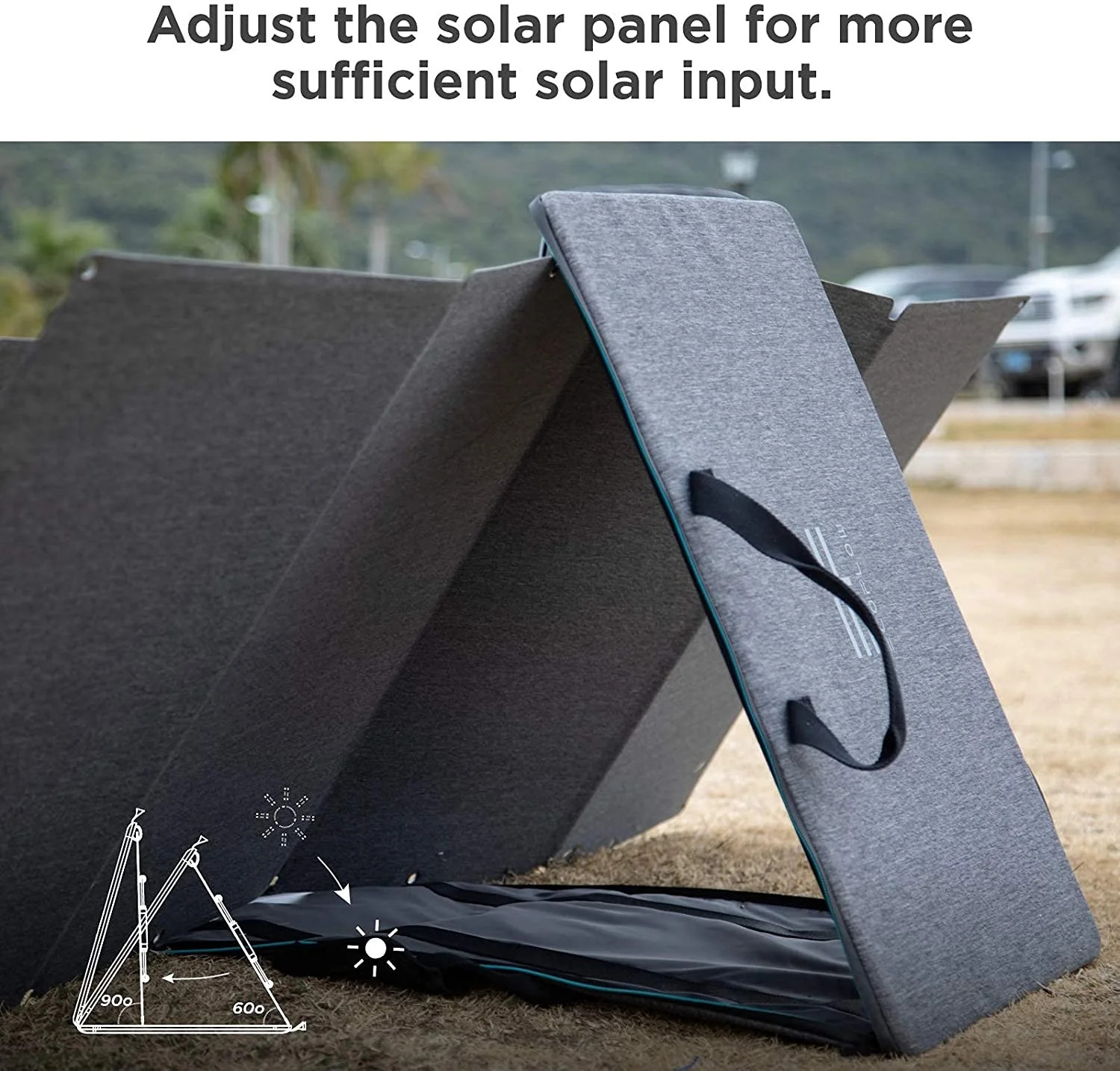 160W Portable Solar Panel for Power Station, Foldable Solar Charger with Adjusta