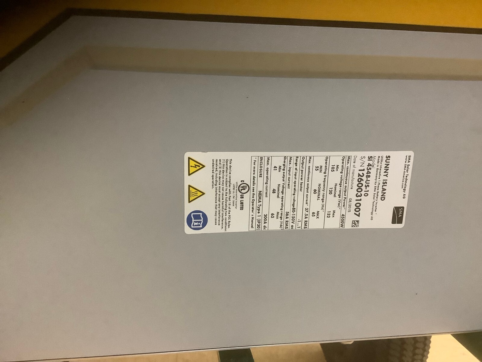 SUNNY BOY 4.5 KW INVERTER AND SMART TRANSFORMER
