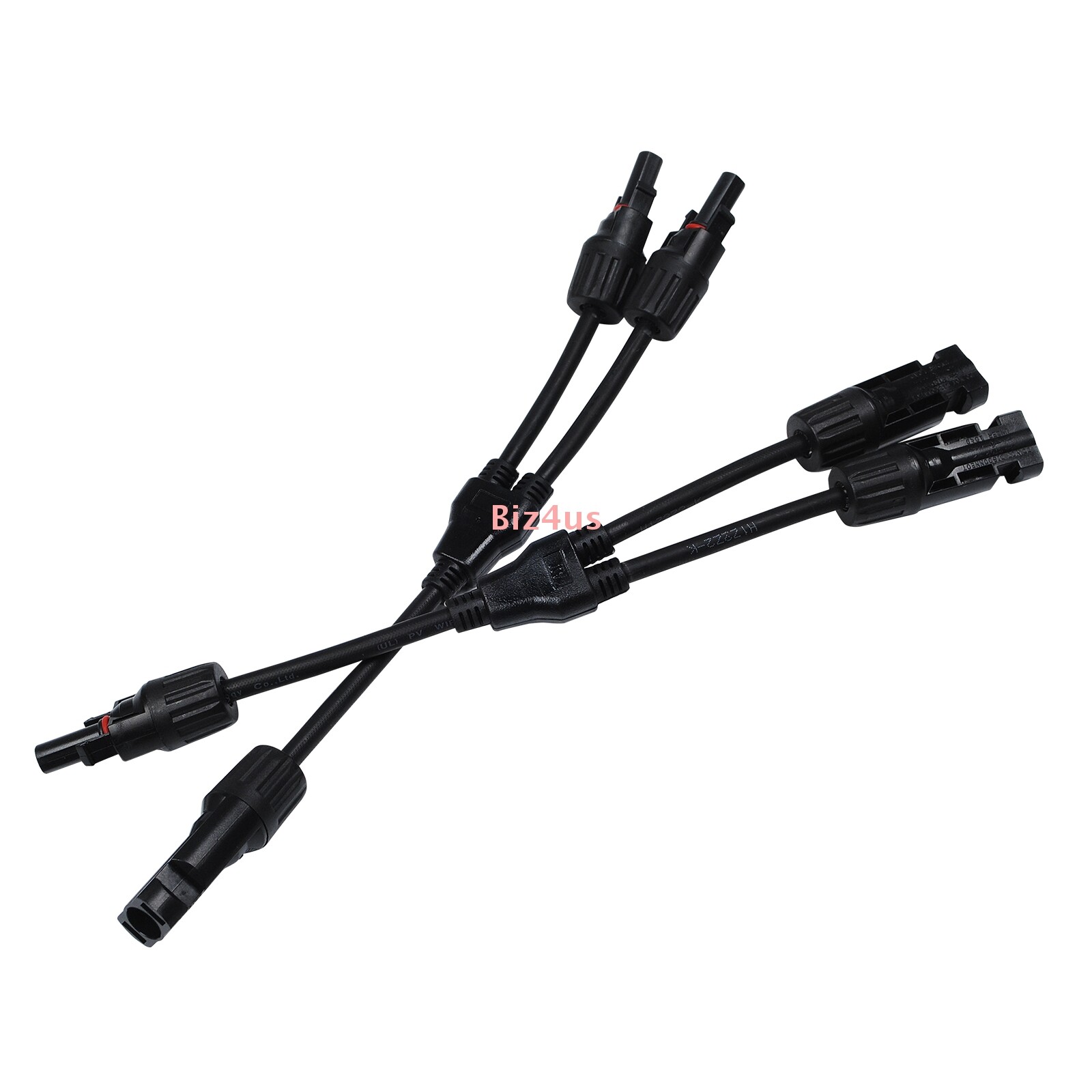 1Pair Solar Cable Splitter Waterproof IP67 2Y Branch Solar Panel Cable Connector