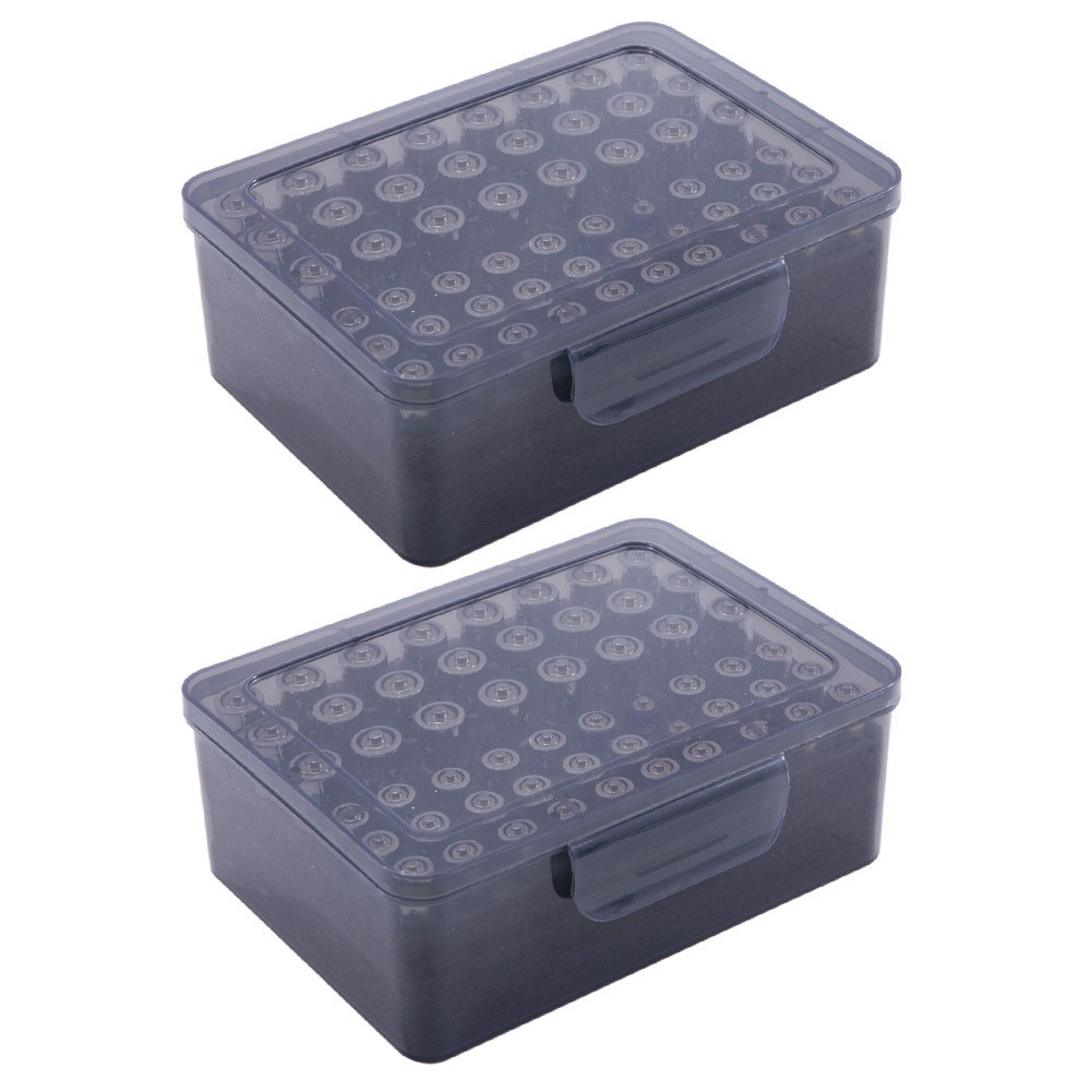 Sturdy Battery Storage Container for 24 AA 30 AAA Batteries Moisture Proof
