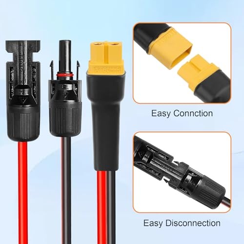 10AWG 25FT XT60 Solar Extension Cable 2 3 6 10 15 20 25 35 40 50 75 10 AWG 25FT