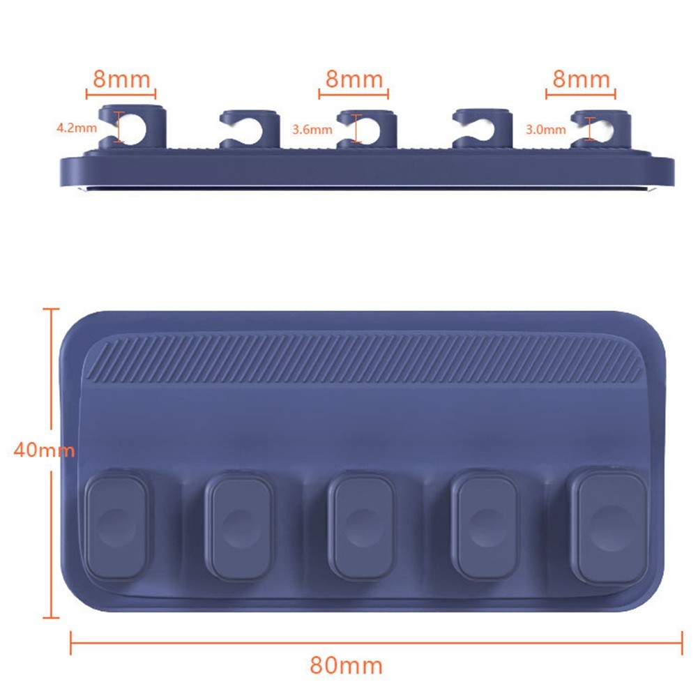 Desktop Magnetic For Cable Tie Solution Featuring Five Organized Clips