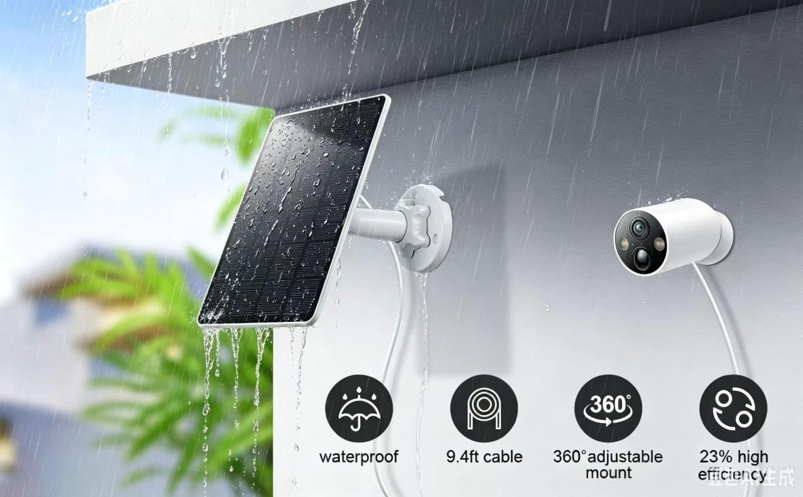 Solar Panel for Tapo Outdoor Security Camera, 5W Solar Charger Compatible with T