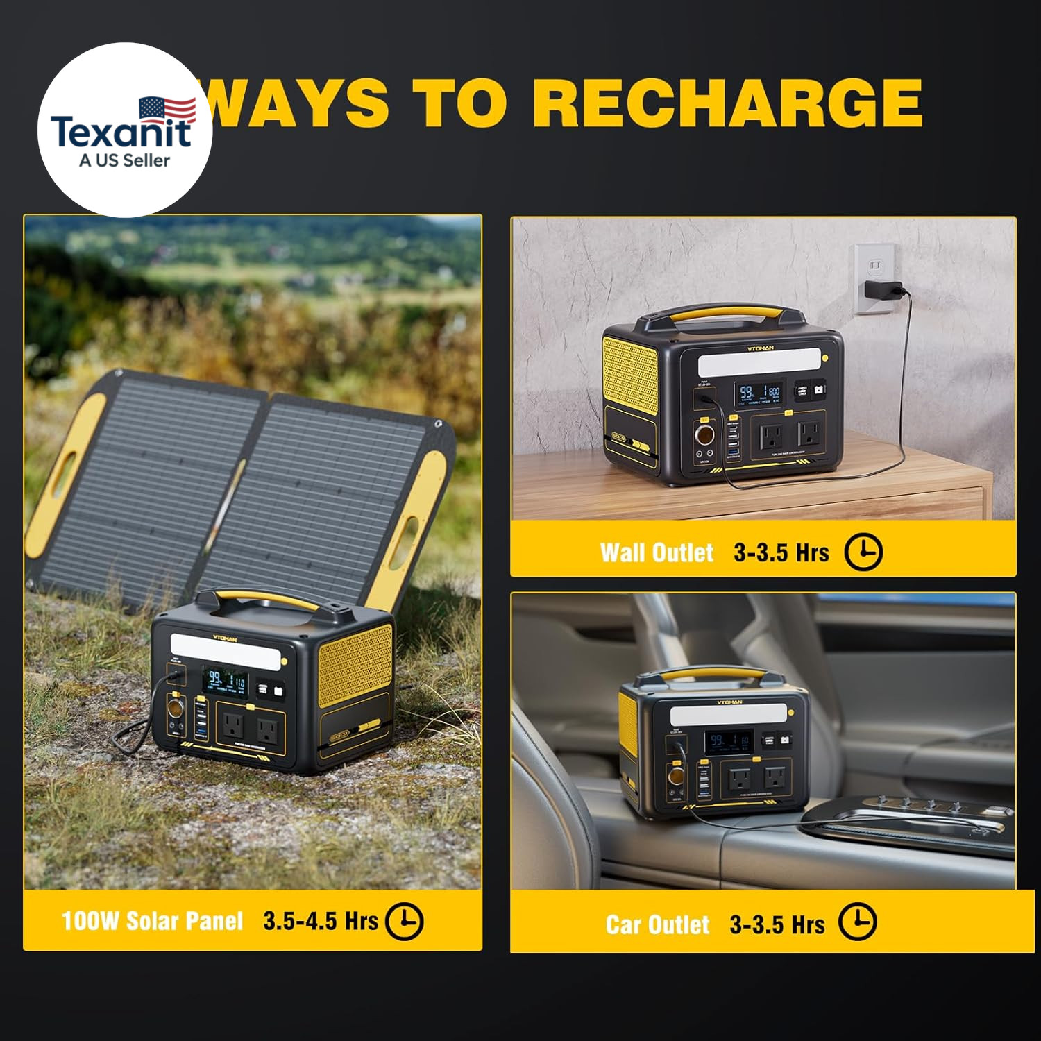 Jump 600X Portable Power Station 600W, 299Wh Solar Generator Lifepo4 Battery Pow