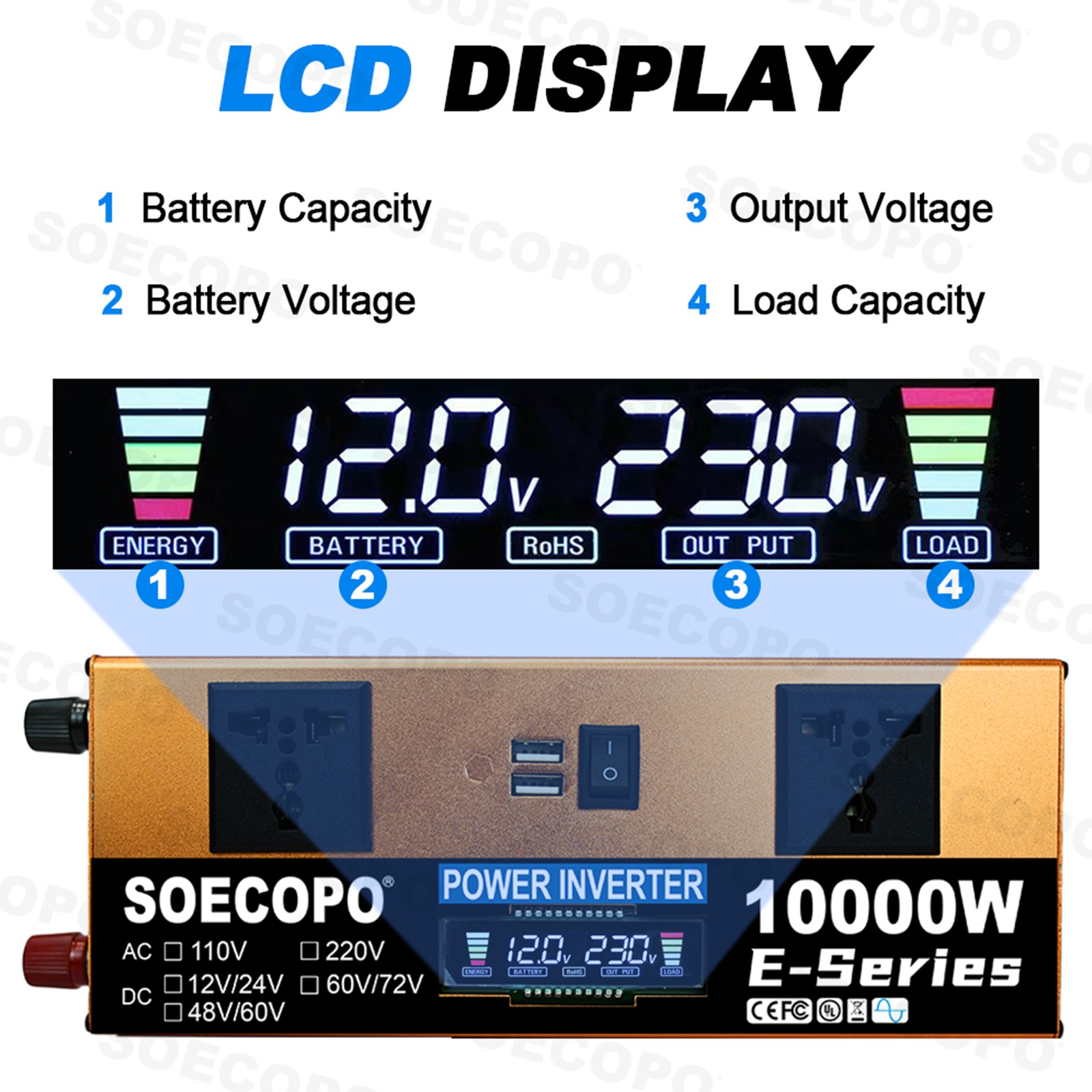 Off-Grid Solar Kit 10000W Sine Wave Inverter +2pcs Solar Panels+100A Controller