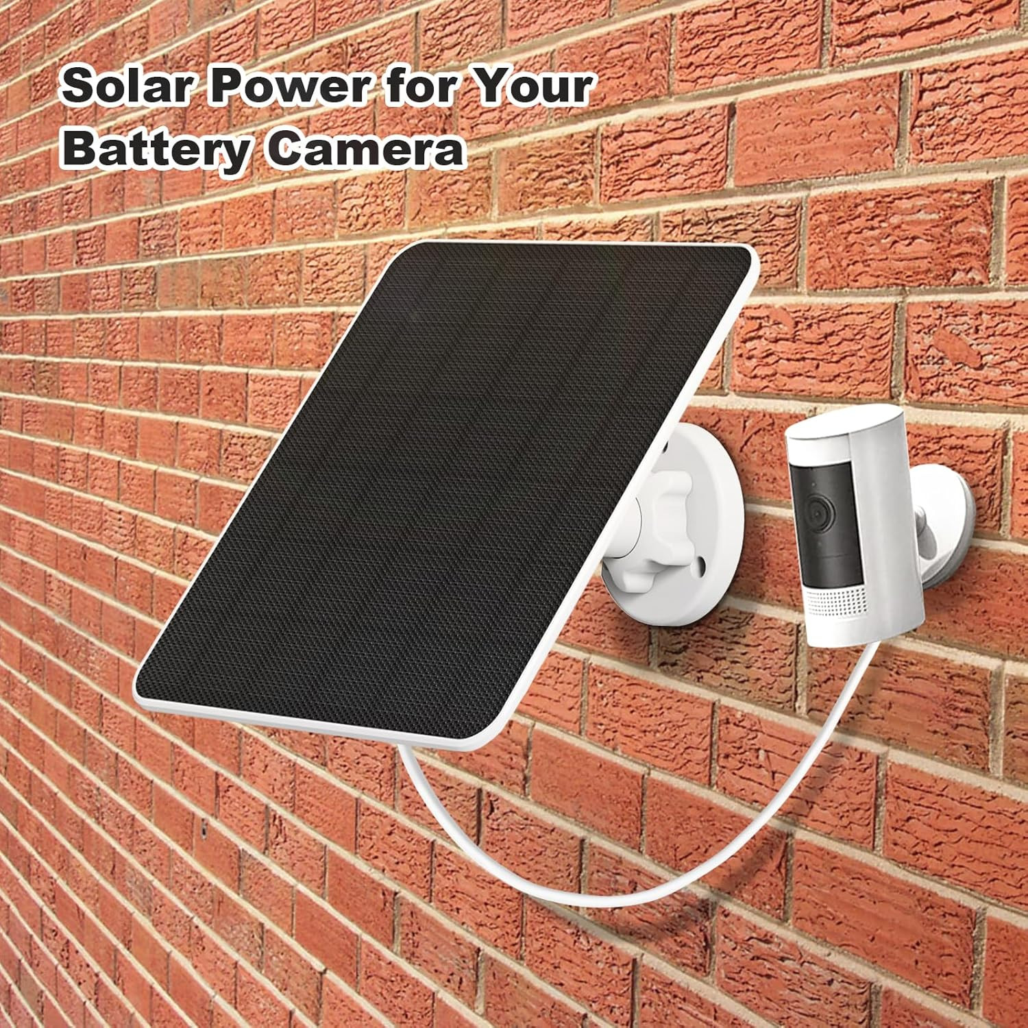 Solar Panel for Ring Camera, 5W Solar Panel Charger for Stick Up Cam/Pro Battery