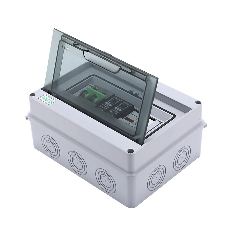 Solar photovoltaic PV Combiner Box With Lightning Protection 1 in 1 out DC 600V