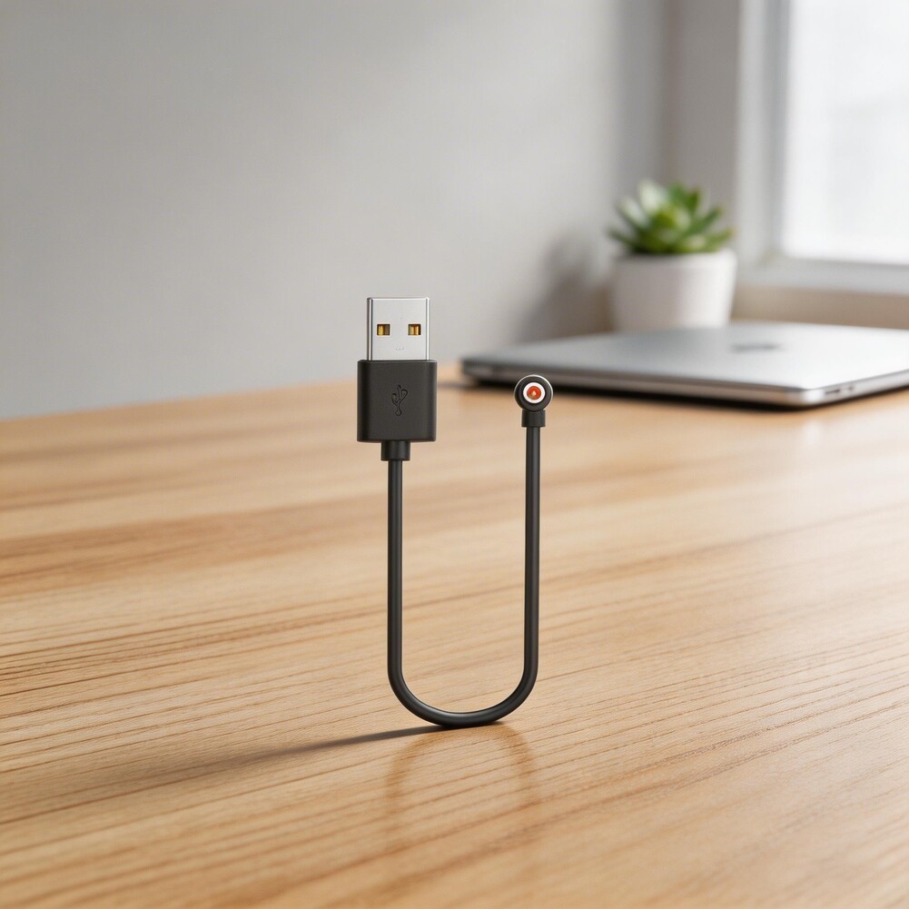 2-Piece Magnetic Charging Cable Designed for Smart Ring 4.0 mm Round Interface