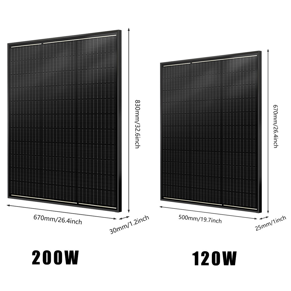 12v 200W 100W Watt Mono Solar Panel Module Power RV Camping Home Boat Off Grid