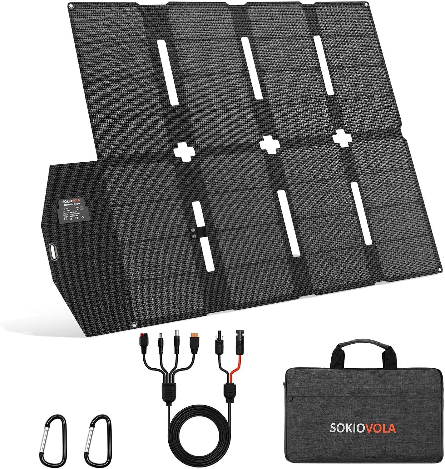 100W Solar Panel MC-4 Foldable Solar Panel Charger Kits 18V IP68 Waterproof