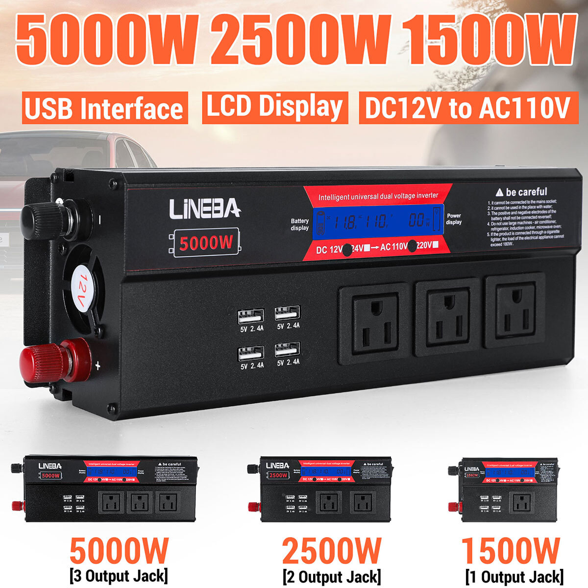 Home 110V Grid System Solar Panel Kit with 6000W Power Inverter&60A Controller