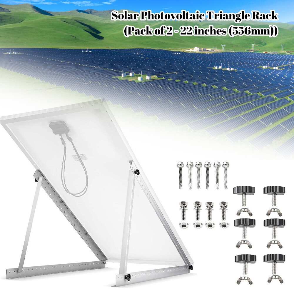 2/4/8 Pcs Solar Panel RV Tilt Mount Brackets Roof Flat Surface Adjustable Frame