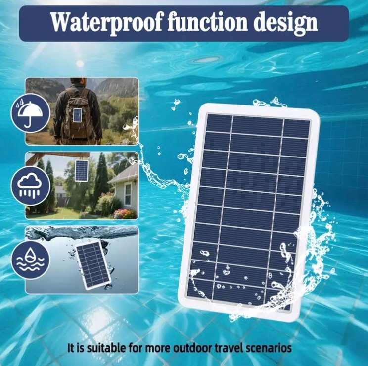 Mini Portable Solar Panel Charger 5V USB Outdoor Emergency Power For Camping