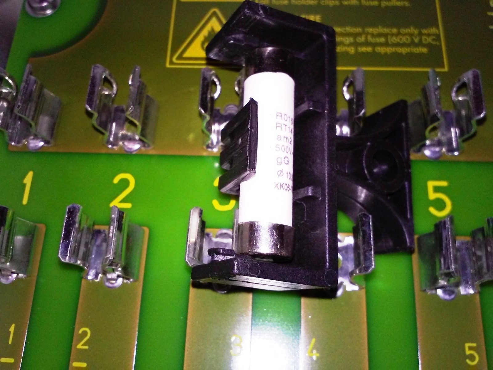 (1) QTY YHEC 10×38 10 Amp Ceramic Solar Fuse Photovoltaic R015 10 Ampere 500VDC