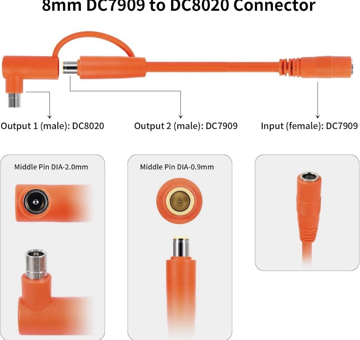 8mm DC Extension Cable 100FT Male to Female Solar 14AWG Waterproof Power Station
