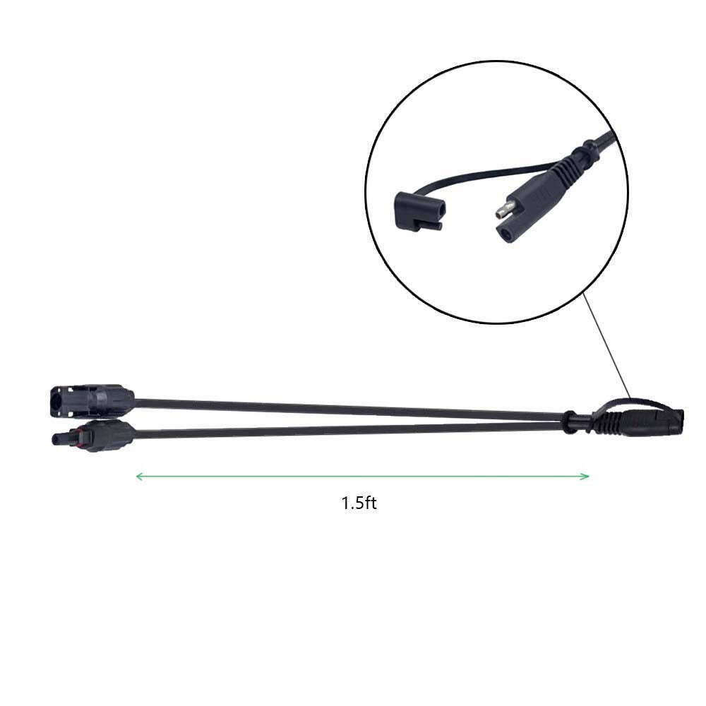 ACOPOWER Portable Solar Panel Connector-SAE Adapter Cable