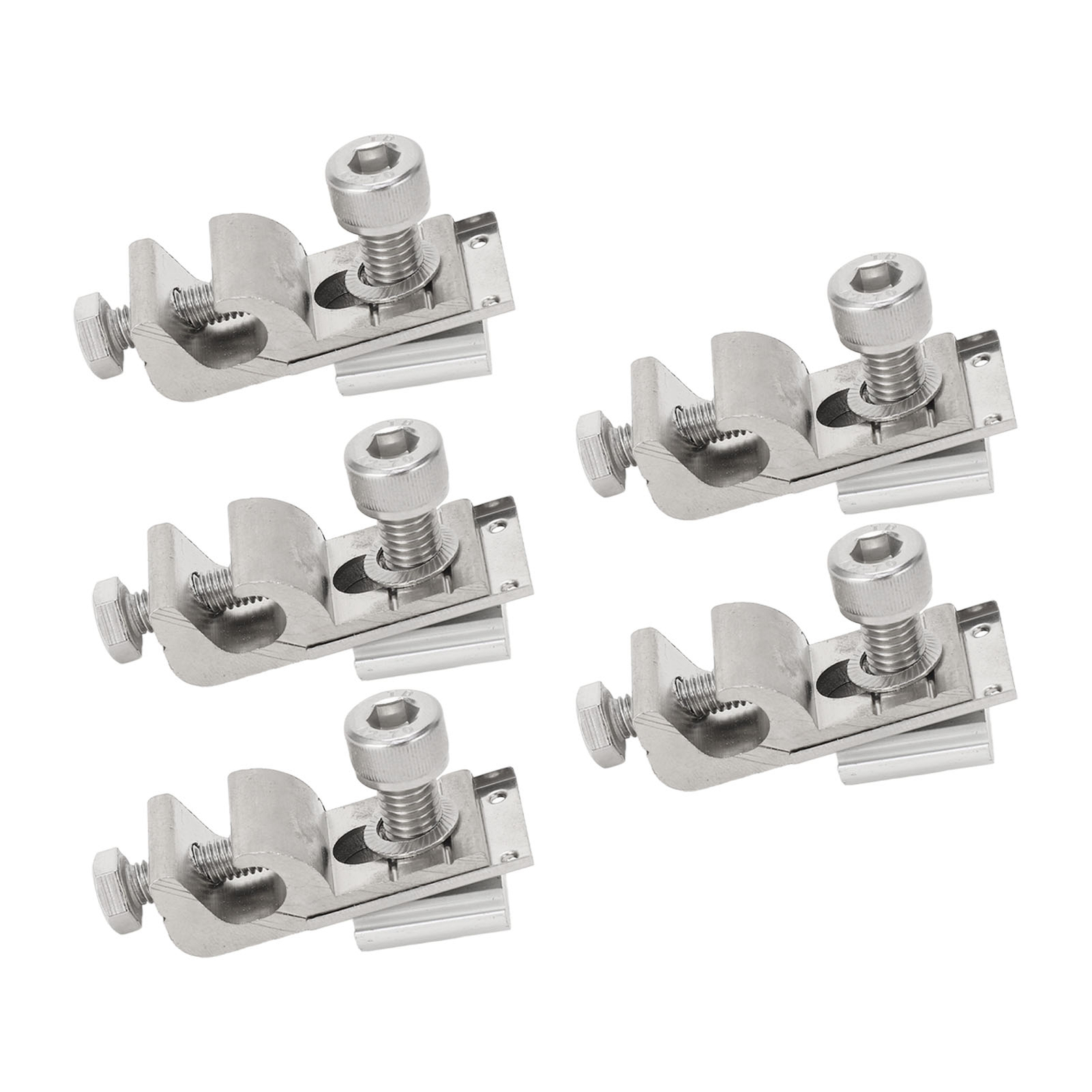 5Pcs Solar Panel Grounding Lugs Metal Clips Cable Clamps Bracket Earth Clip♡