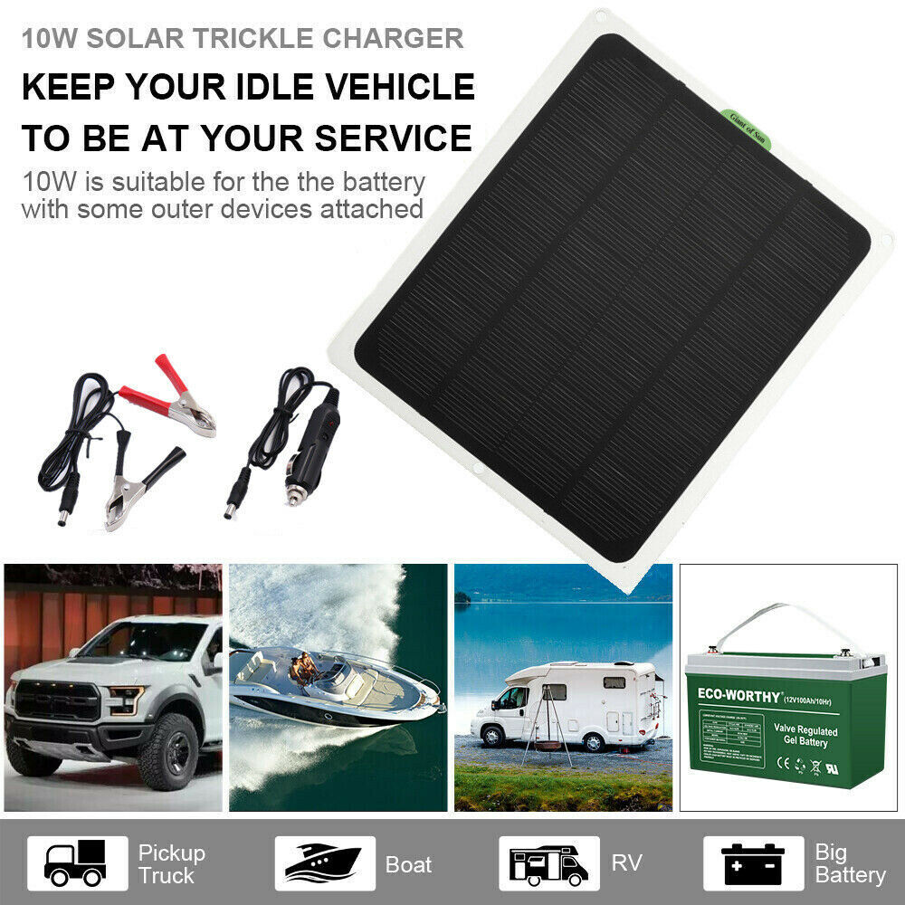 30W Solar Panel 12V Trickle Charge Battery Charger For Maintainer Marine RV Car