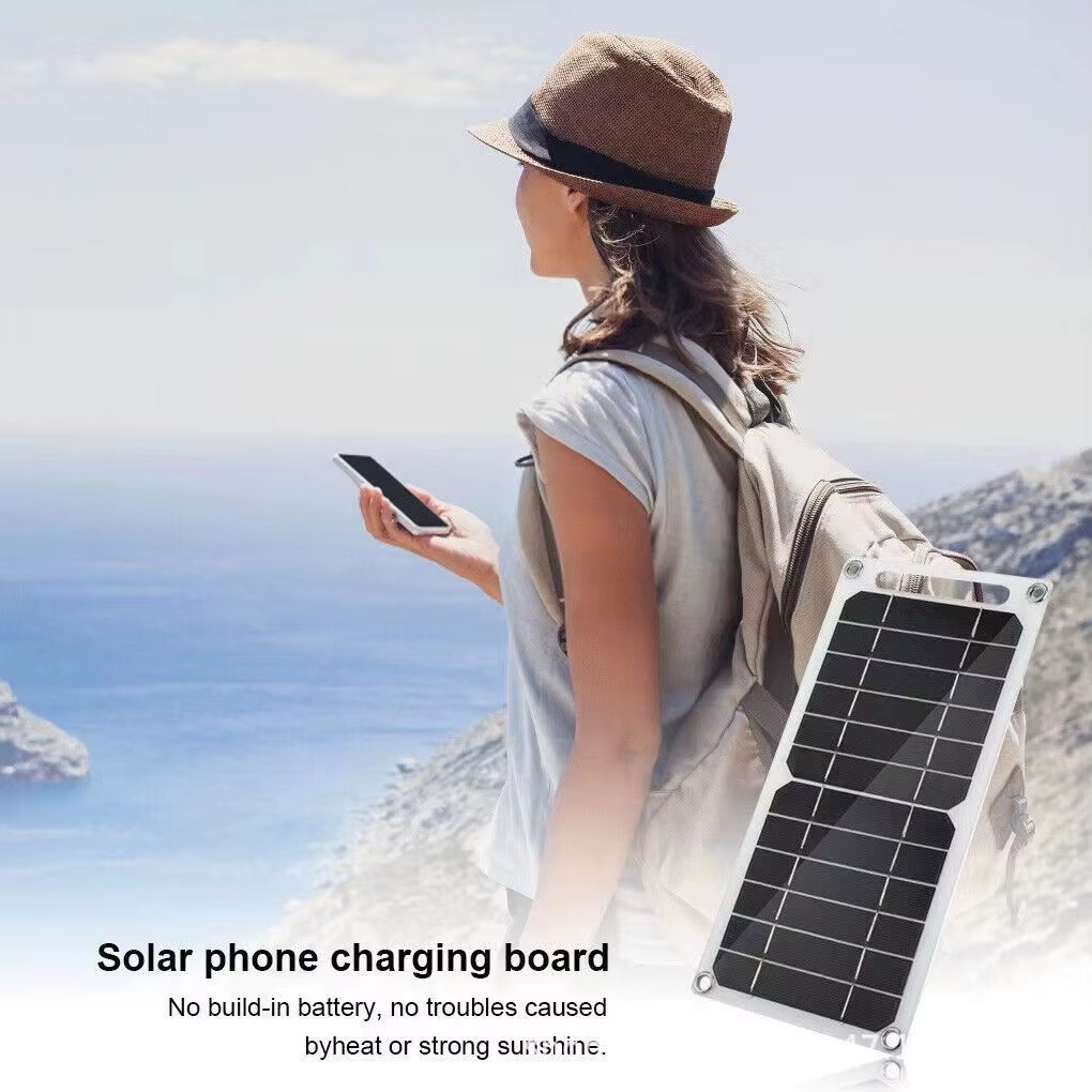 30W Portable Solar Panel USB Type C Waterproof Charger for Camping Hiking Travel