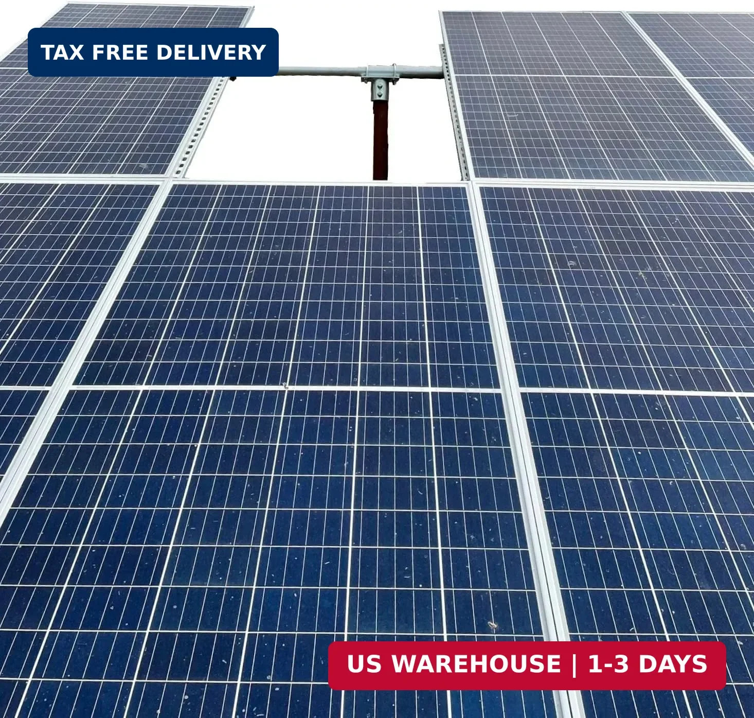 Solar Panel Array Ground Mounting Bracket for 2.5″ (2 7/8″ OD) Pipe or Pole Moun