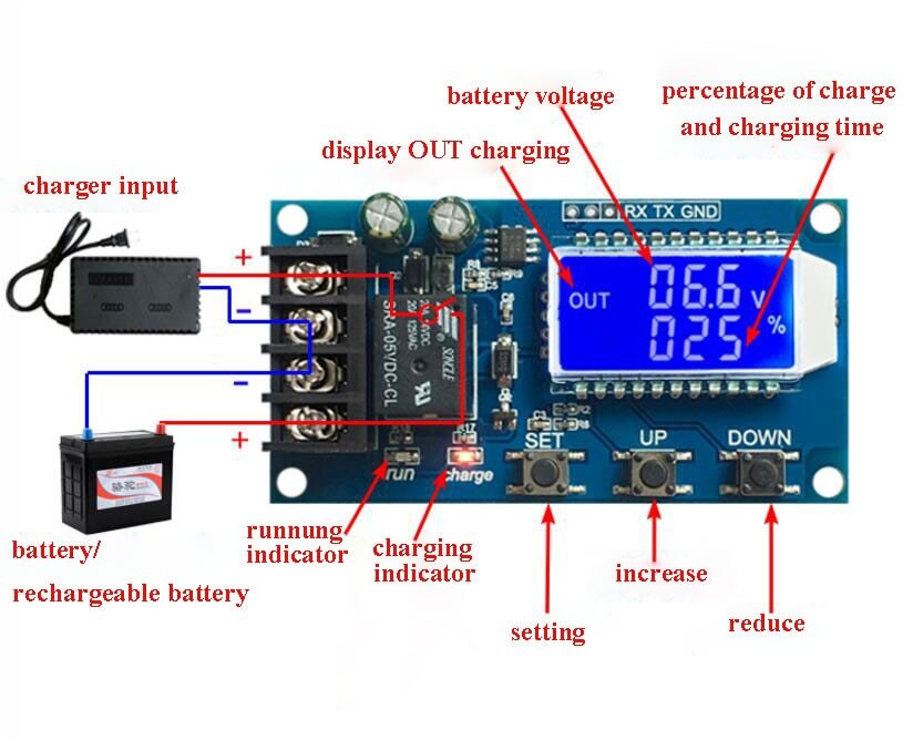 6-60v 30A 10A Lead-acid Solar Battery Charge Controller Protection Board charger