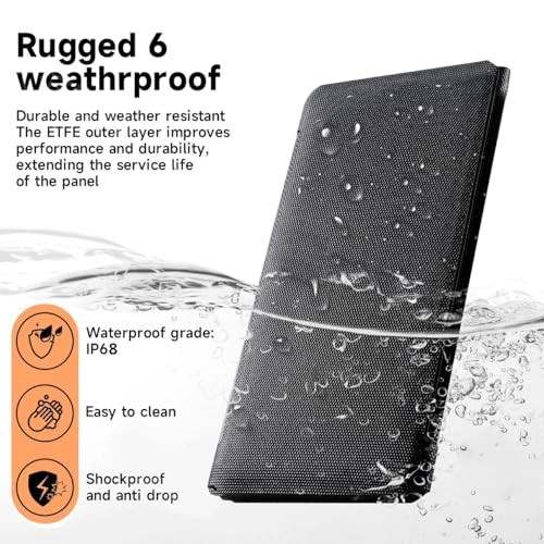 Upgraded Foldable Solar Panels 50W Portable Solar Panel 50W – Silver Grey