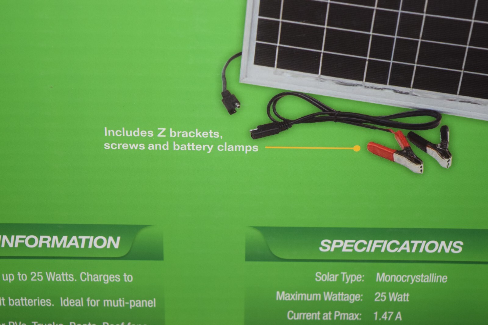 Nature Power Monocrystalline Solar Panel, 25 Watts, Model# 15025 – Brand New!