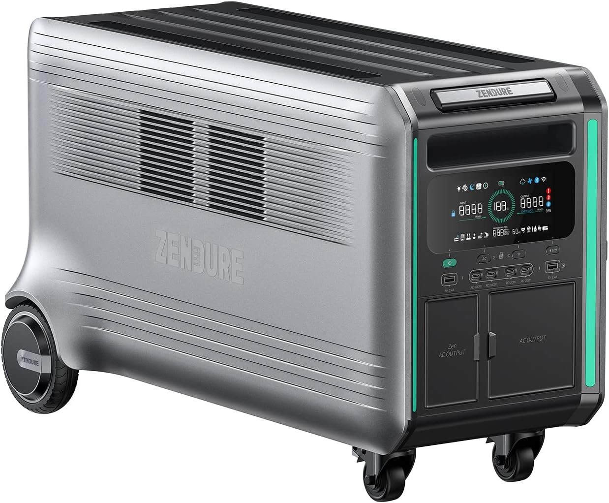 Zendure Power Station,Solar Generator SuperBase V 6.4KWh Expandable Home Battery